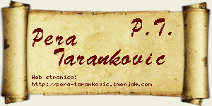 Pera Taranković vizit kartica